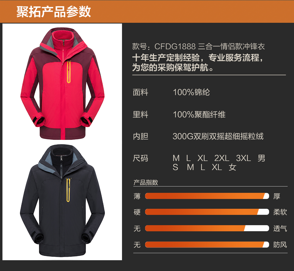 沖鋒衣廠(chǎng)家沖鋒衣班服款式詳情介紹