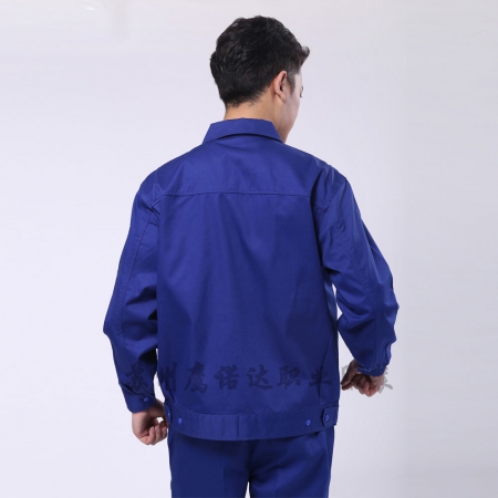 艷藍(lán)滌棉紗卡機(jī)械耐磨工作服AC082-JX